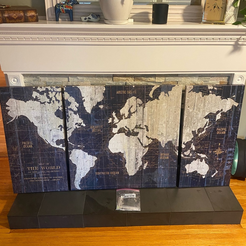 World Map Canvas Art